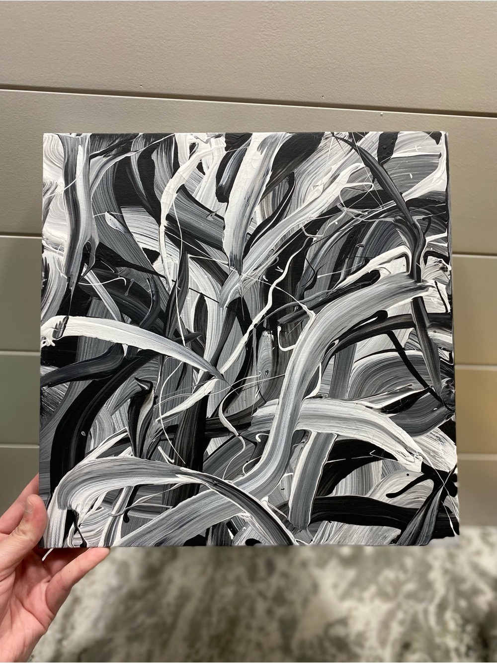 Black & White Abstract Canvas Art